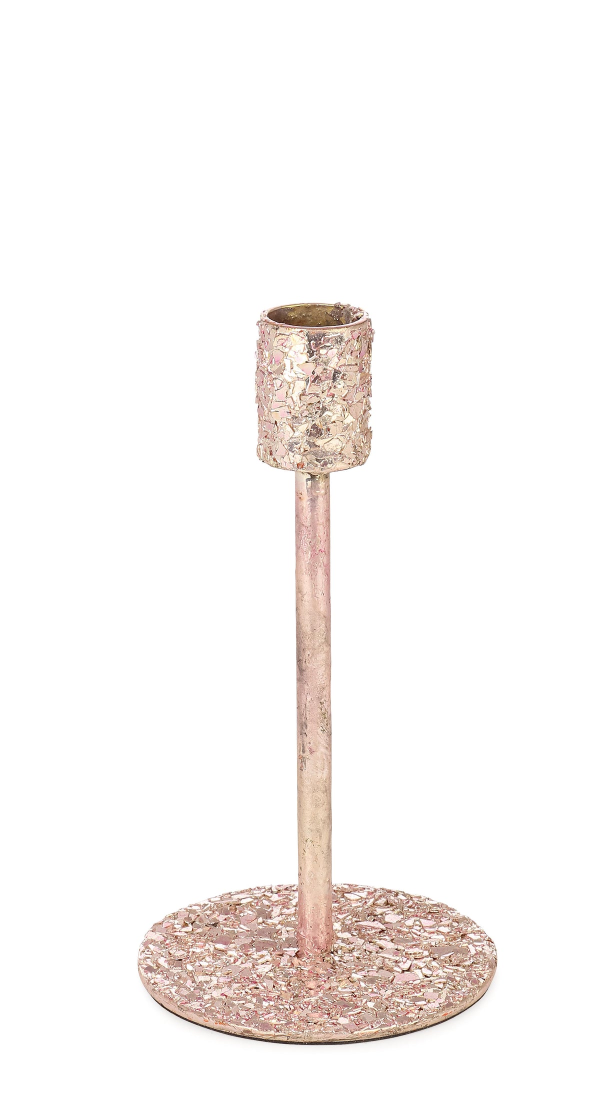 bizzotto bizzotto portacandela di natale handley h 16 cm d 85 cm metallo rosa ean 8051836758902