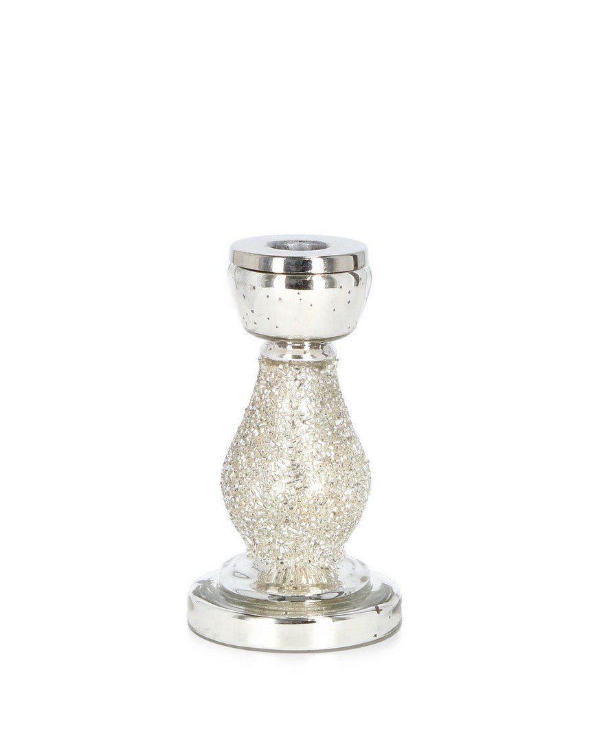 bizzotto bizzotto portacandela di natale twinkle stand h 15 cm d 85 cm vetro argento ean 8051836698833
