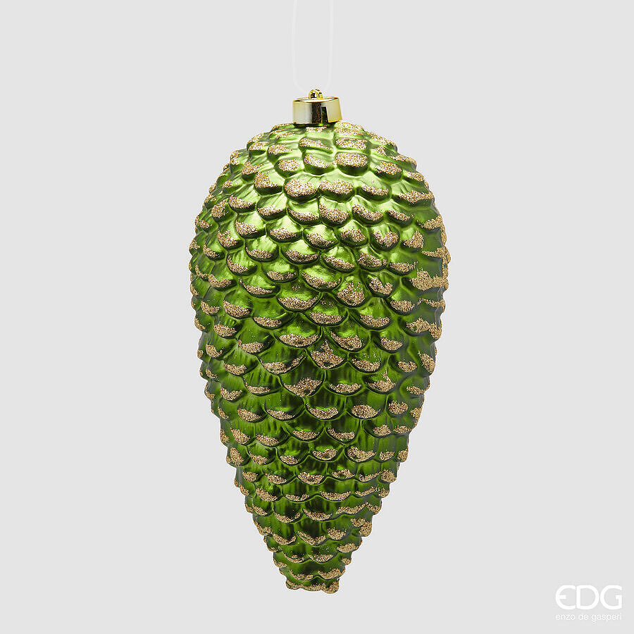 edg enzo de gasperi edg enzo de gasperi addobbo pigna natale h 25 cm green ean 8059824523204