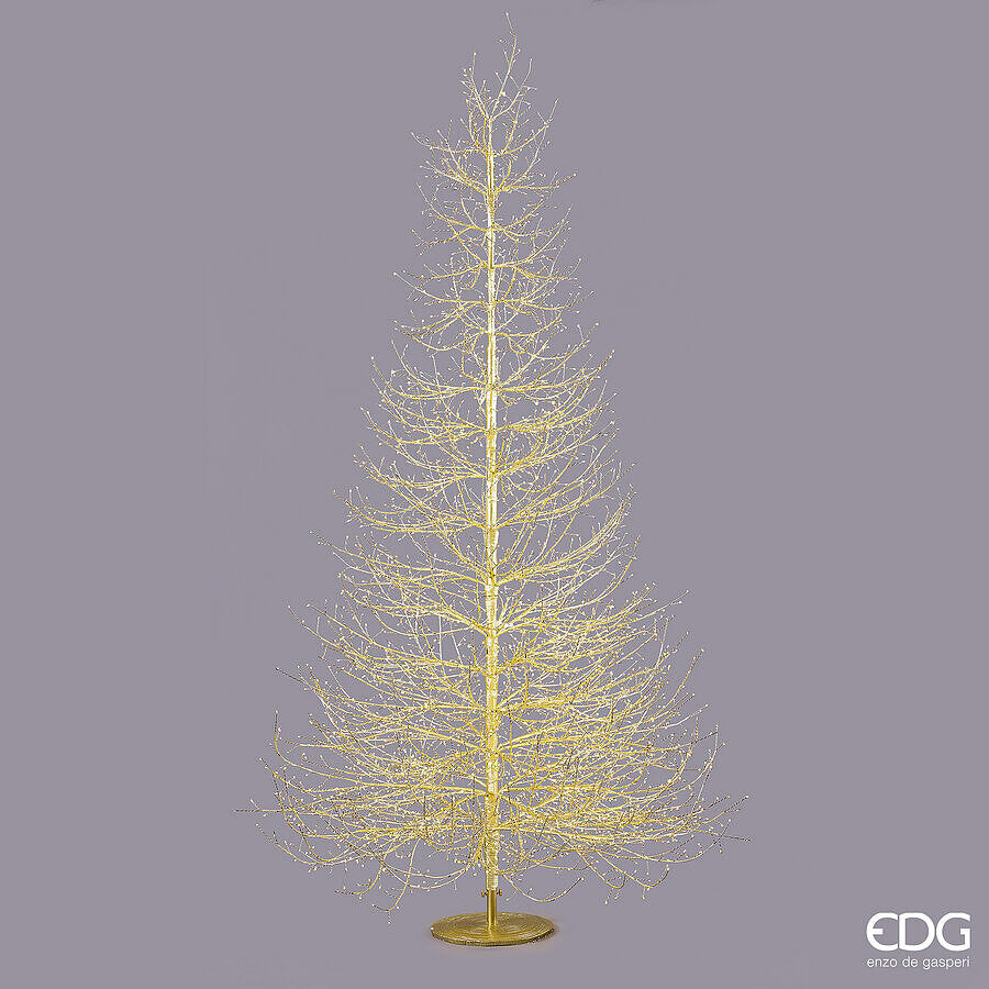 edg enzo de gasperi edg enzo de gasperi albero led faggio di natale rich 6 590 microled h 300 cm d 180 cm ip44 gold ean 8059824580559