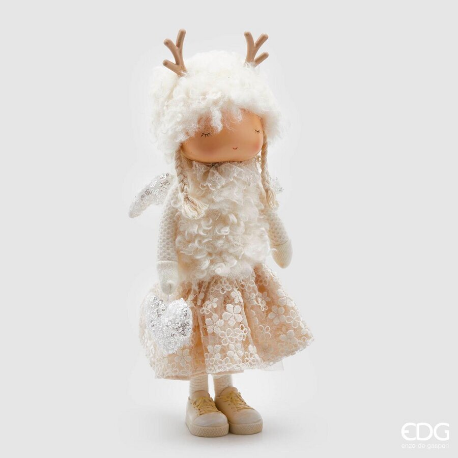 edg enzo de gasperi edg enzo de gasperi bimba renna natale h 39 cm scatola regalo ivory ean 8059824183842