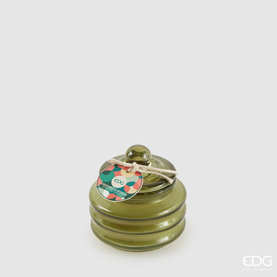 edg enzo de gasperi edg enzo de gasperi candela circle con profumo h 75 cm d 75 cm bomboniera vetro green wood breeze ean 8059824517821