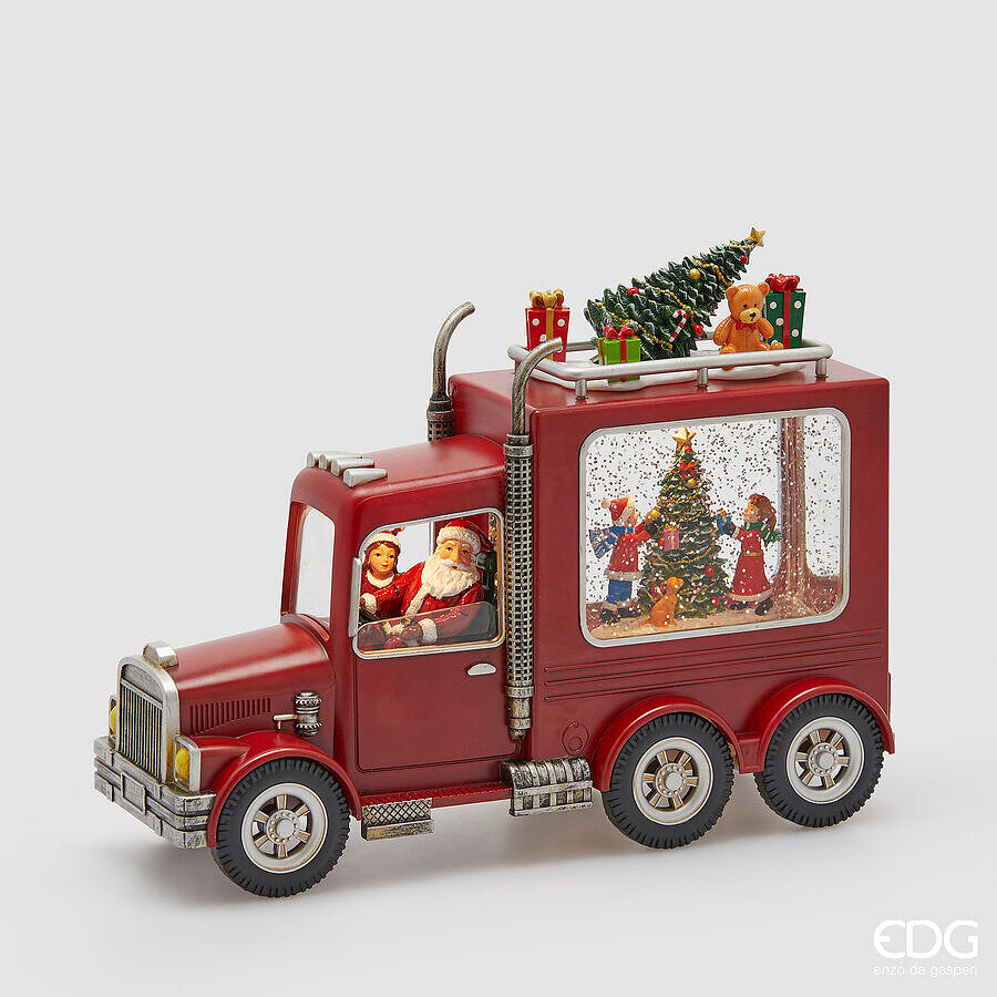 edg enzo de gasperi edg enzo de gasperi decor furgone babbo natale h 215 cm l 28 cm l 9 cm musica mov led red ean 8059824583383