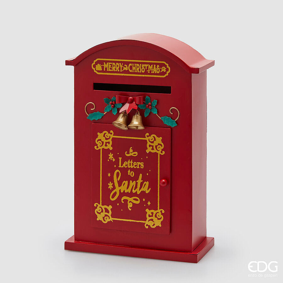 edg enzo de gasperi edg enzo de gasperi decoro cassetta posta natalizia h 41 cm l 27 cm l 12 cm rossa ean 8059824562685