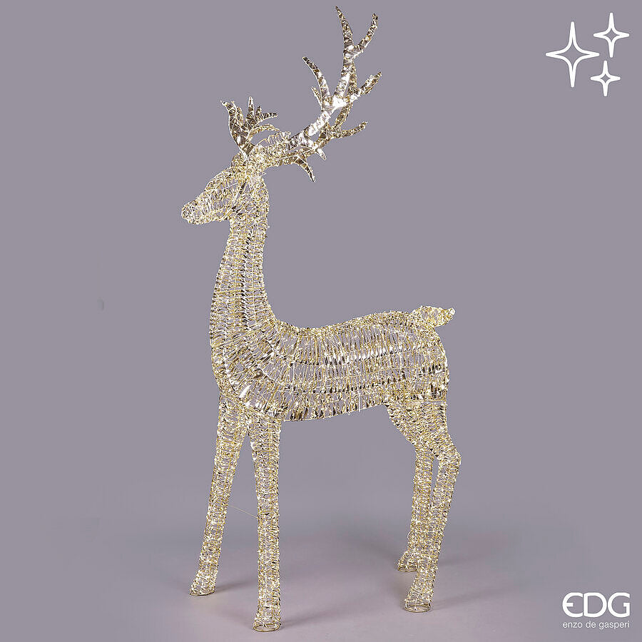 edg enzo de gasperi edg enzo de gasperi decoro natale renna stripes 5 200 microled h 270 cm l 30 cm l 130 cm l 40 cm ip44 gold ean 8059824546937