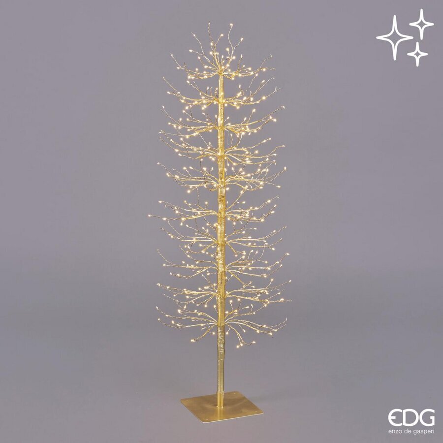 edg enzo de gasperi edg enzo de gasperi faggio con base 400 led di natale h 120 cm d 40 cm gold ean 8059824283177