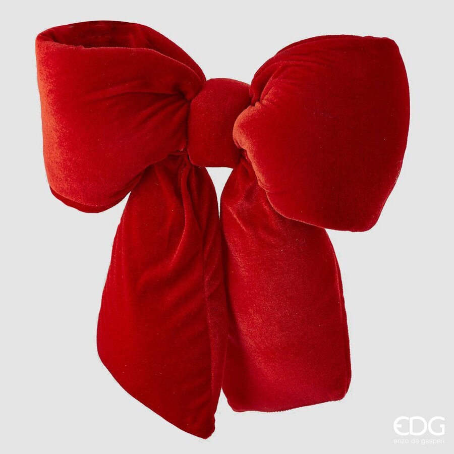 edg enzo de gasperi edg enzo de gasperi fiocco natale velluto h 43 cm l 40 cm red ean 8059824577733