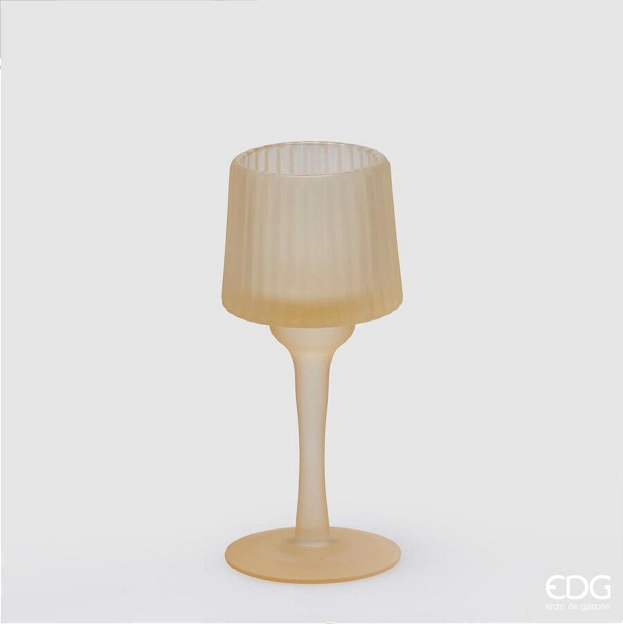 edg enzo de gasperi edg enzo de gasperi portacandela lampada h 19 cm d 8 cm ambra ean 8059824283368