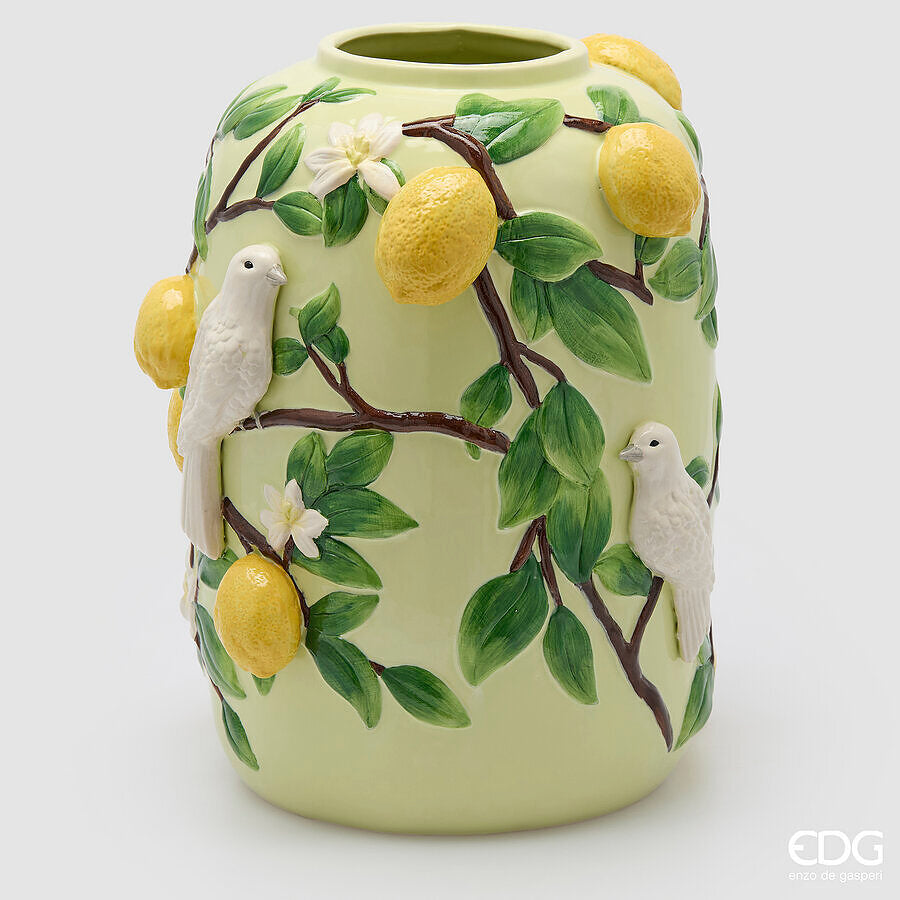 edg enzo de gasperi edg enzo de gasperi vaso limoni bombato h 405 cm d 34 cm mix verde ean 8059824624635