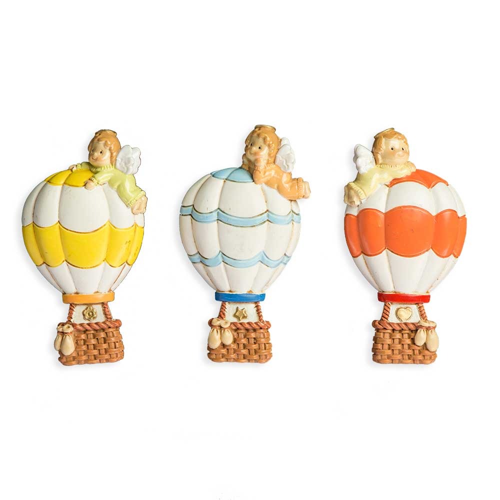 ETM Angelo Magnet Heißluftballon Kunstharz 7 cm 12 Stück