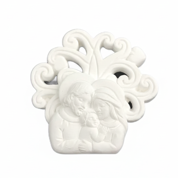 Gesso Famiglia ETM bianco 4,3 cm, set 12 pz. Bomboniera e decorazione per matrimoni, battesimi e cerimonie.