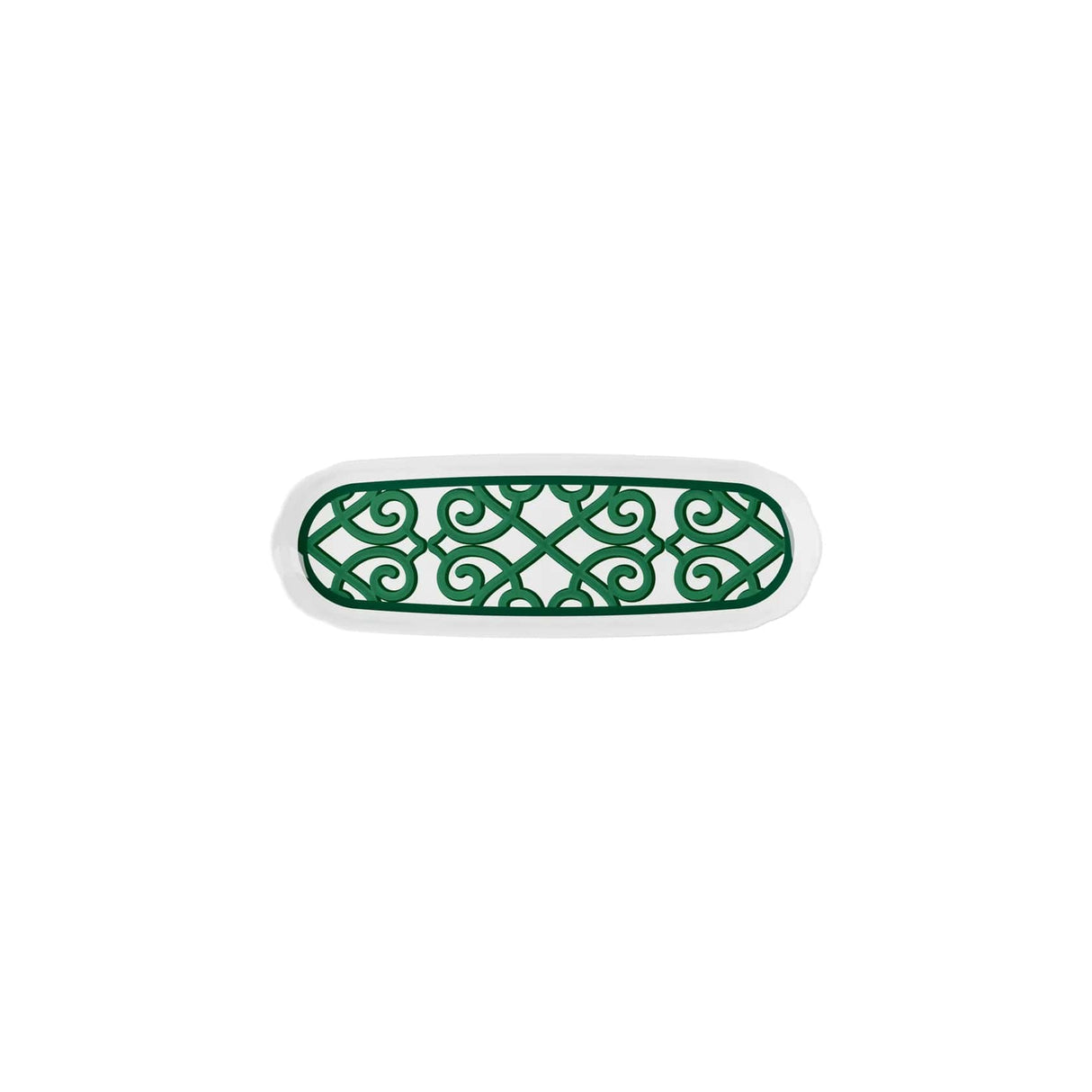 guzzini guzzini vassoio rettangolare piccolo natalizio harmonia melamina 362 x 12 cm table decor bianco verde ean 8008392412595