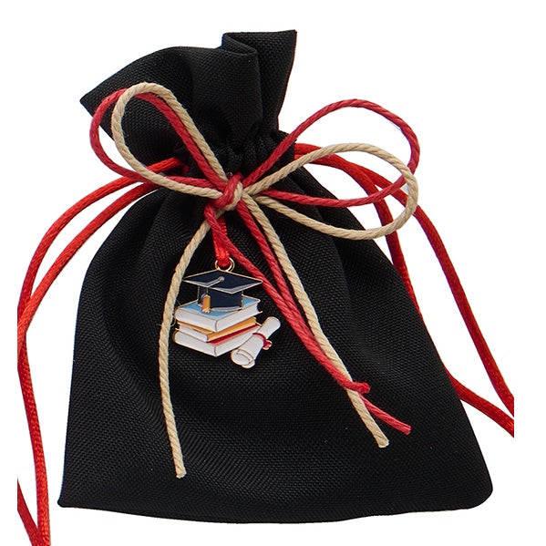 larcolaio larcolaio sacchetto con book 9 x 12 cm portaconfetti laurea nero 12 pz ean 8059558631350