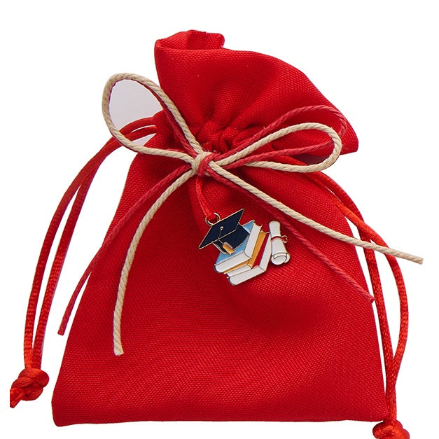 larcolaio larcolaio sacchetto con book 9 x 12 cm portaconfetti laurea rosso 12 pz ean 8059558631367