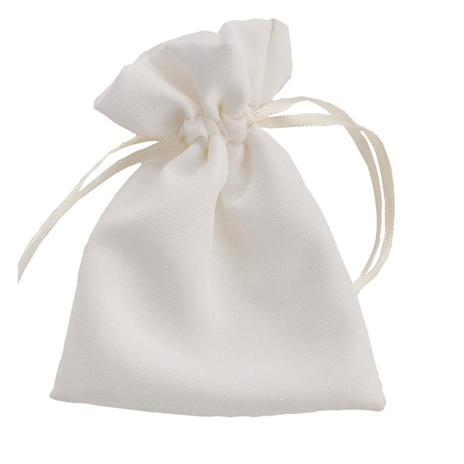 larcolaio larcolaio sacchetto tessuto 9x12 cm portacanfetti ecru bomboniera elegante 12 pz ean 8054751444189