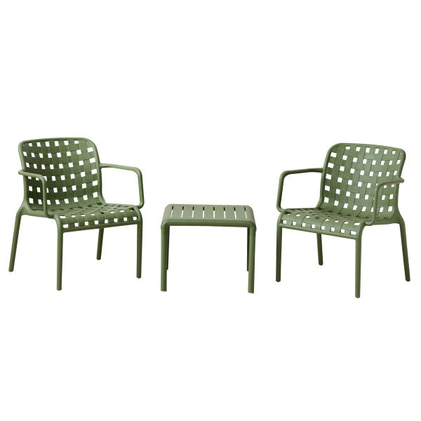 larcolaio larcolaio set ventotene verde con 2 poltrone e tavolino in polipropilene ean 8004944750986