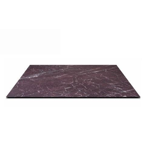Piano tavolo HPL 70×70 cm sp. 10 mm finitura Blood Stone Velvet effetto marmo bordeaux, antigraffio