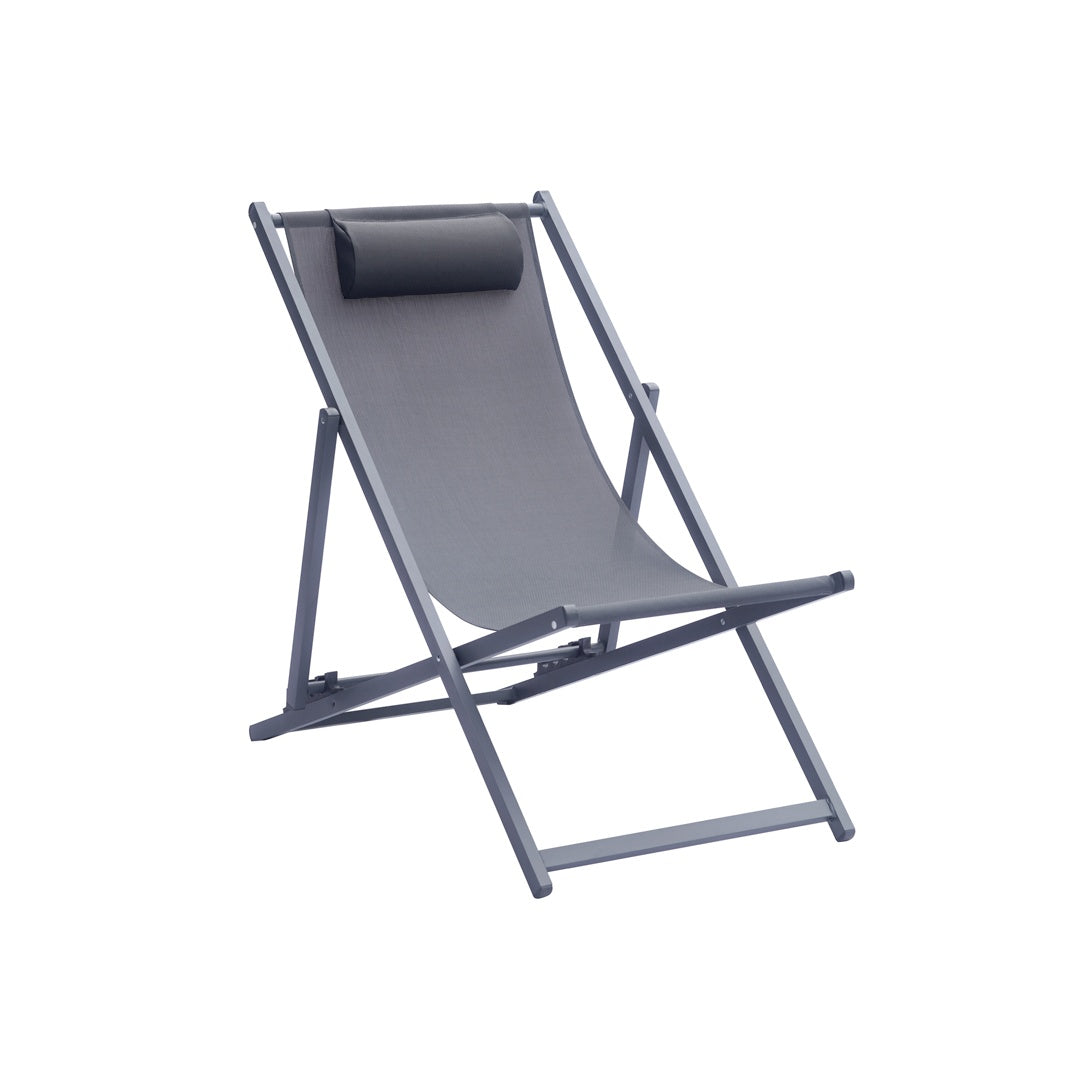 moia greenwood moia greenwood sdraio mare in alluminio e textilene antracite lettino spiaggia regolabile design moderno ean 8013054835711