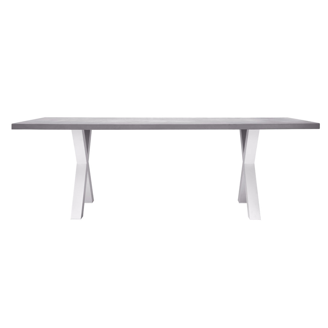 moia greenwood moia greenwood tavolo amantea 220x100 cm in alluminio bianco con piano in resina grigio outdoor design moderno ean 8013054837975