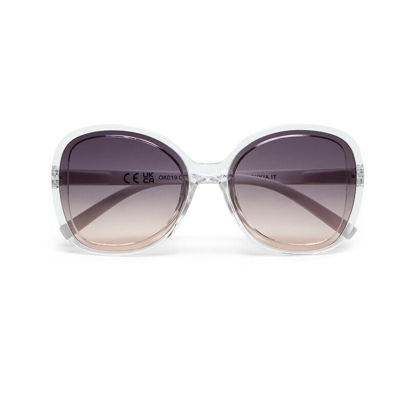 okkia okkia occhiale da sole premontato butterfly mod anna soft touch clear white lenti black ean 8056211375378