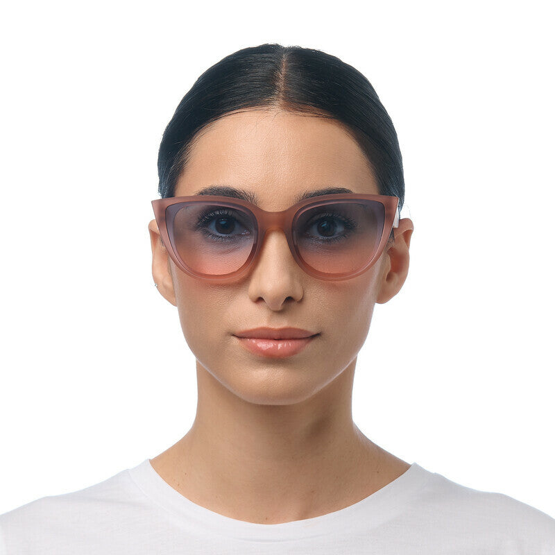okkia okkia occhiale da sole premontato gatto lite mod silvia soft touch pink havana lenti blue pink ean 8056211375385