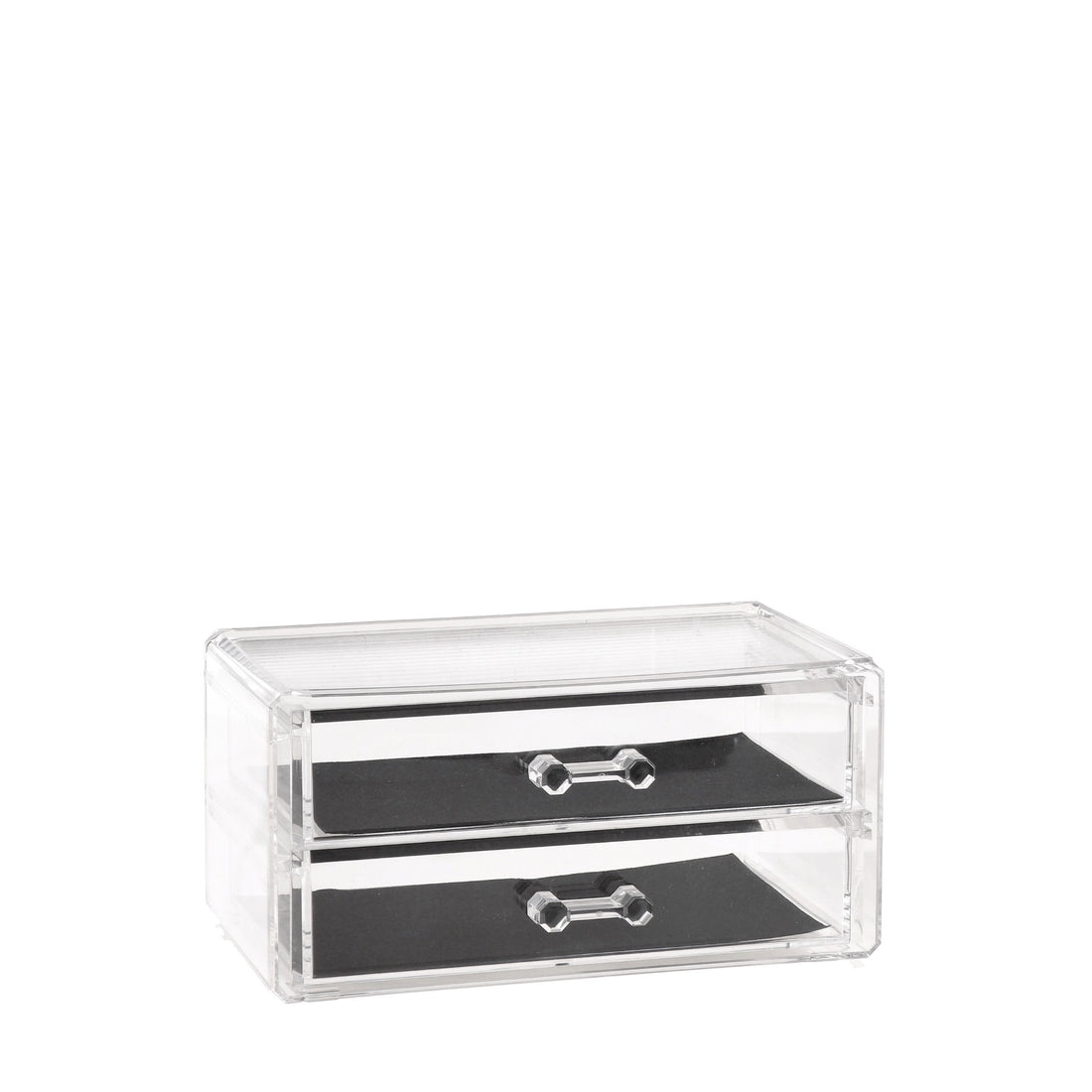 regalo italiano regalo italiano contenitore portaoggetti 2 cassetti 19 x 12 cm h 10 cm trasparente ean 8057586207141