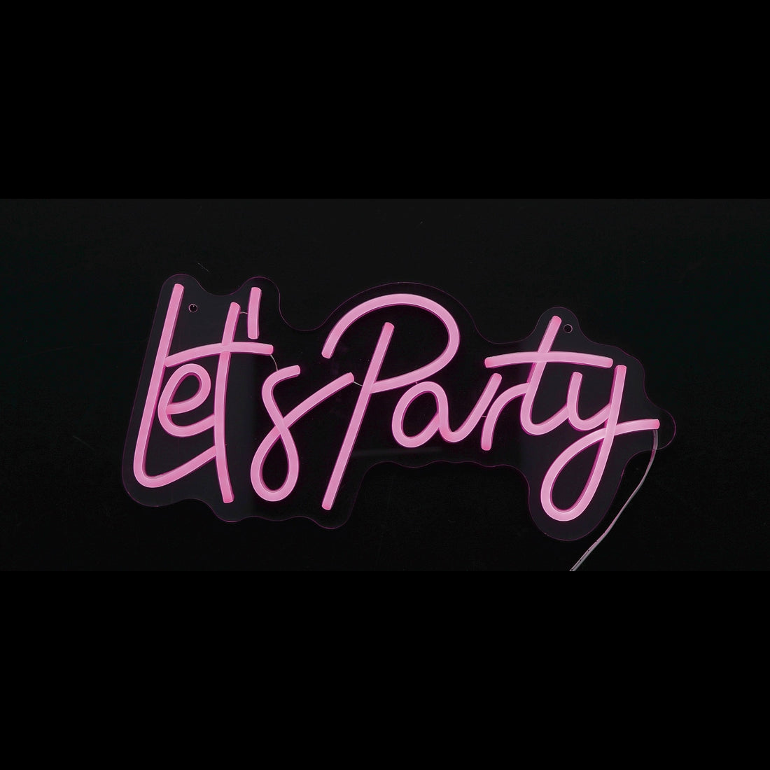 regalo italiano regalo italiano insegna neon led lets party 18 x 40 cm decorazione luminosa da parete ean 8057586212213