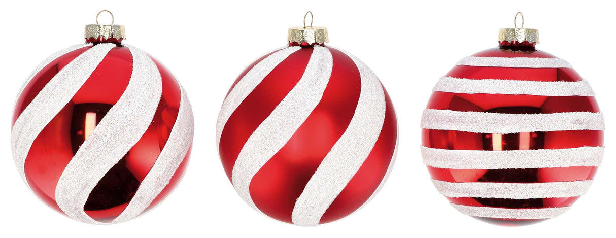 regalo italiano regalo italiano pallina natale d 12 cm vetro ass bianco rosso 1 pz ean 8057586057968