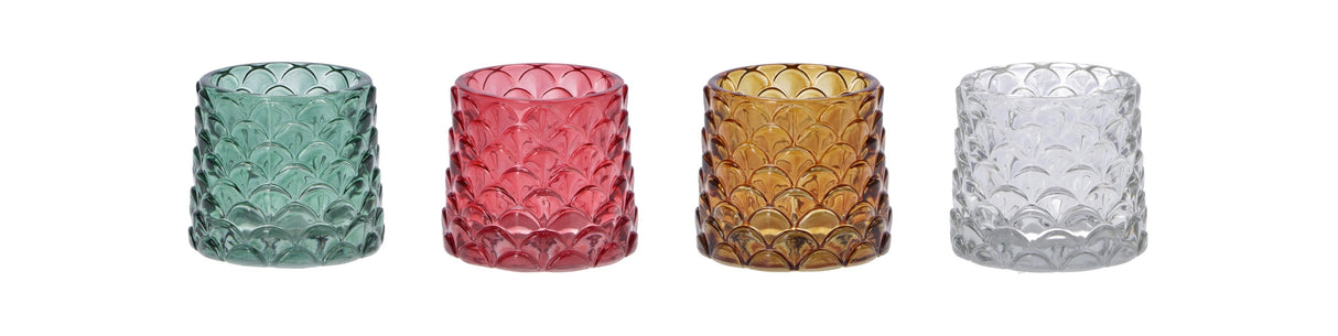 regalo italiano regalo italiano porta tealight ass d 8 cm h 7 cm vetro multicolor 1 pz ean 8057586098619