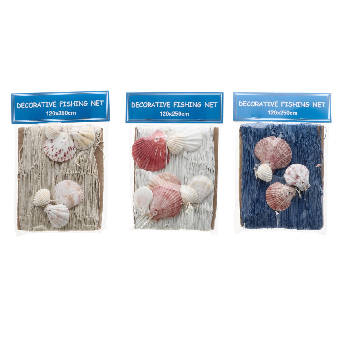 regalo italiano regalo italiano rete decorativa in cotone con conchiglie 120 x 250 cm decorazione mare parete casa 1 pz ean 8057586101616