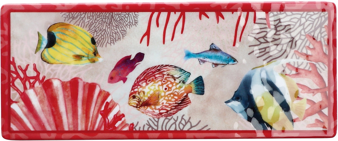 regalo italiano regalo italiano vassoio rettangolare melamina alyssa 27 x 11 cm h 2 cm rosso 1 pz