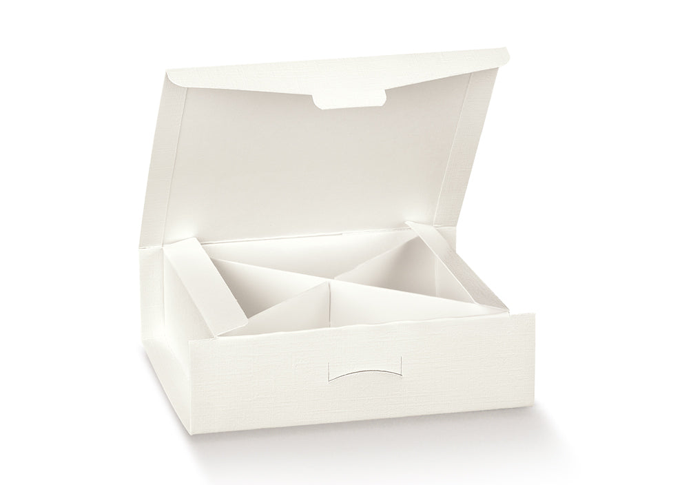 scotton scotton scatola gift portaconfetti 80 x 80 x 30 mm con divisorio fibra bianco 10 pz ean 8007402706716