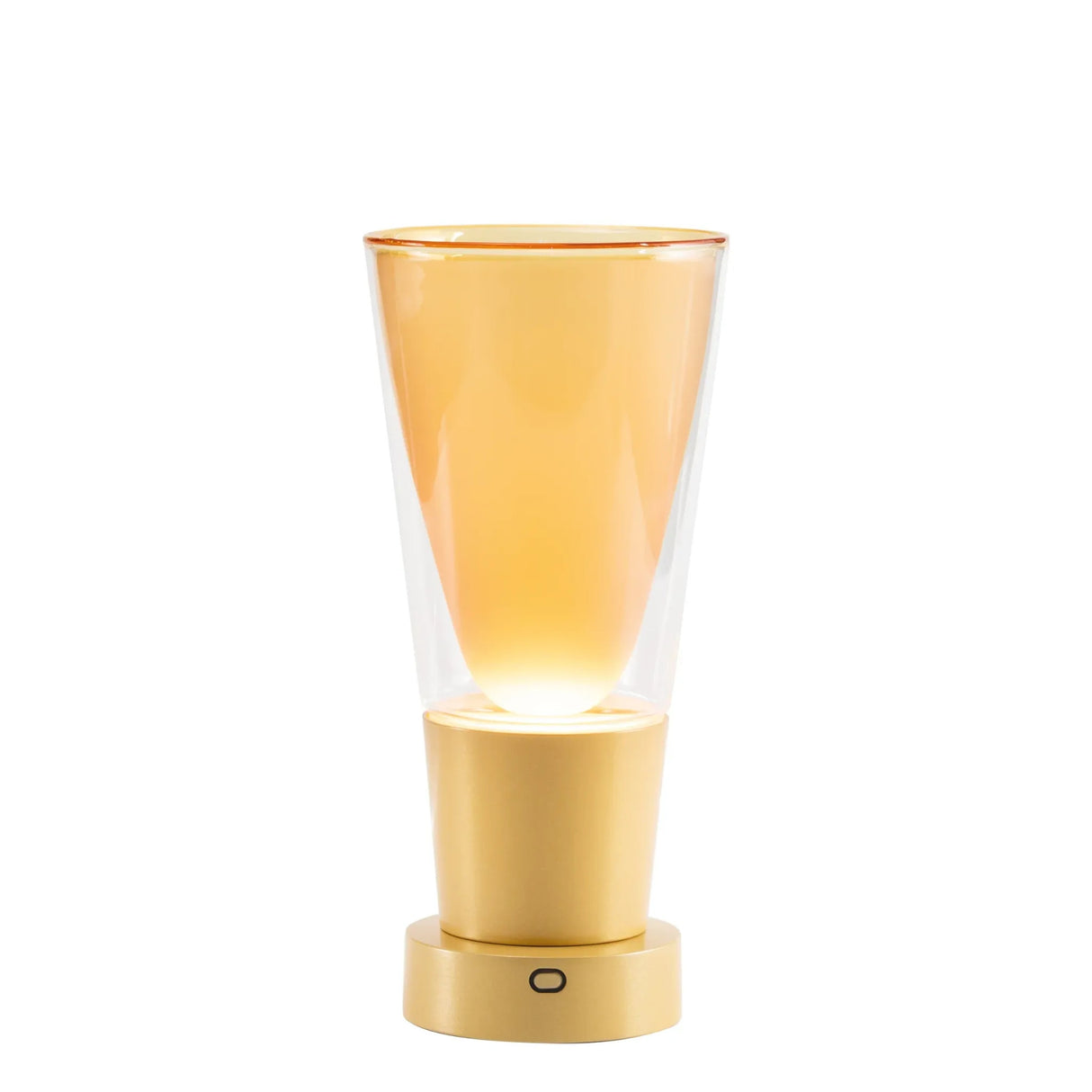 zafferano zafferano soffio vase lampada da tavolo portatile ledtouch dimmer oro ambra ean 8054040726507