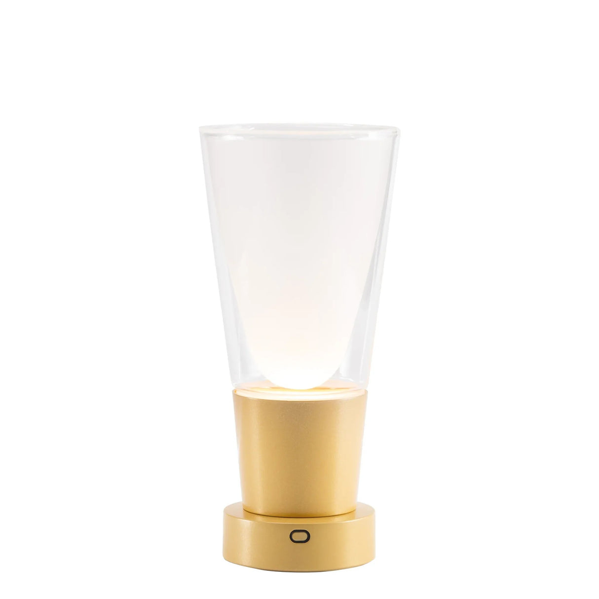 zafferano zafferano soffio vase lampada da tavolo portatile ledtouch dimmer oro sabbiato ean 8054040726491
