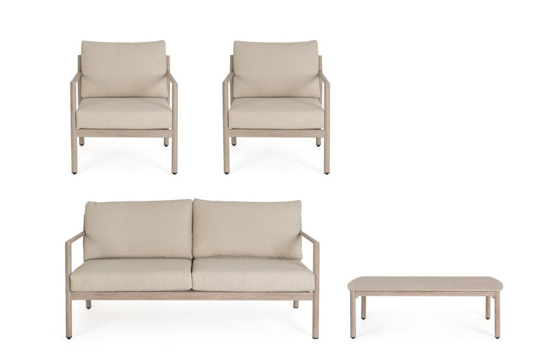 bizzotto bizzotto set 4 salotto sirius timber big con cuscini divano 2 poltrone e tavolino ean 8051836778771