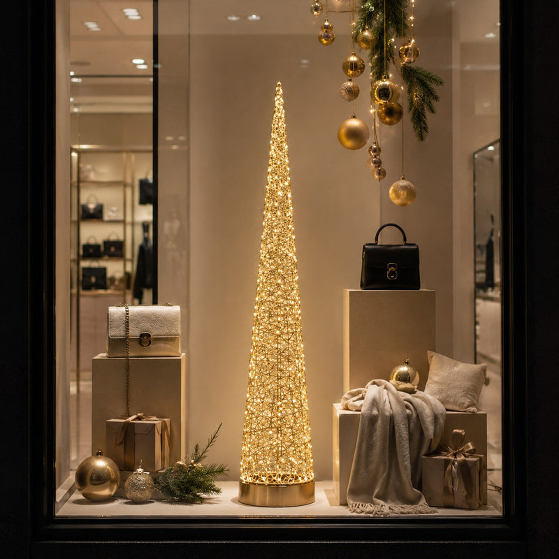 ad trend ad trend albero di natale in ferro e pe oro con 1 200 led h 180cm ean 8057586112131