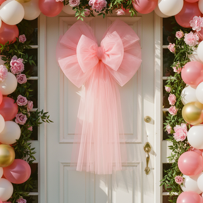 Rotolo Tulle semi-trasparente per bomboniere, decorazioni e fai da te. ARPIMEX rotolo rosa H 25 cm × 100 mt, rete fine, no sfilacciatura ean 8018318155932