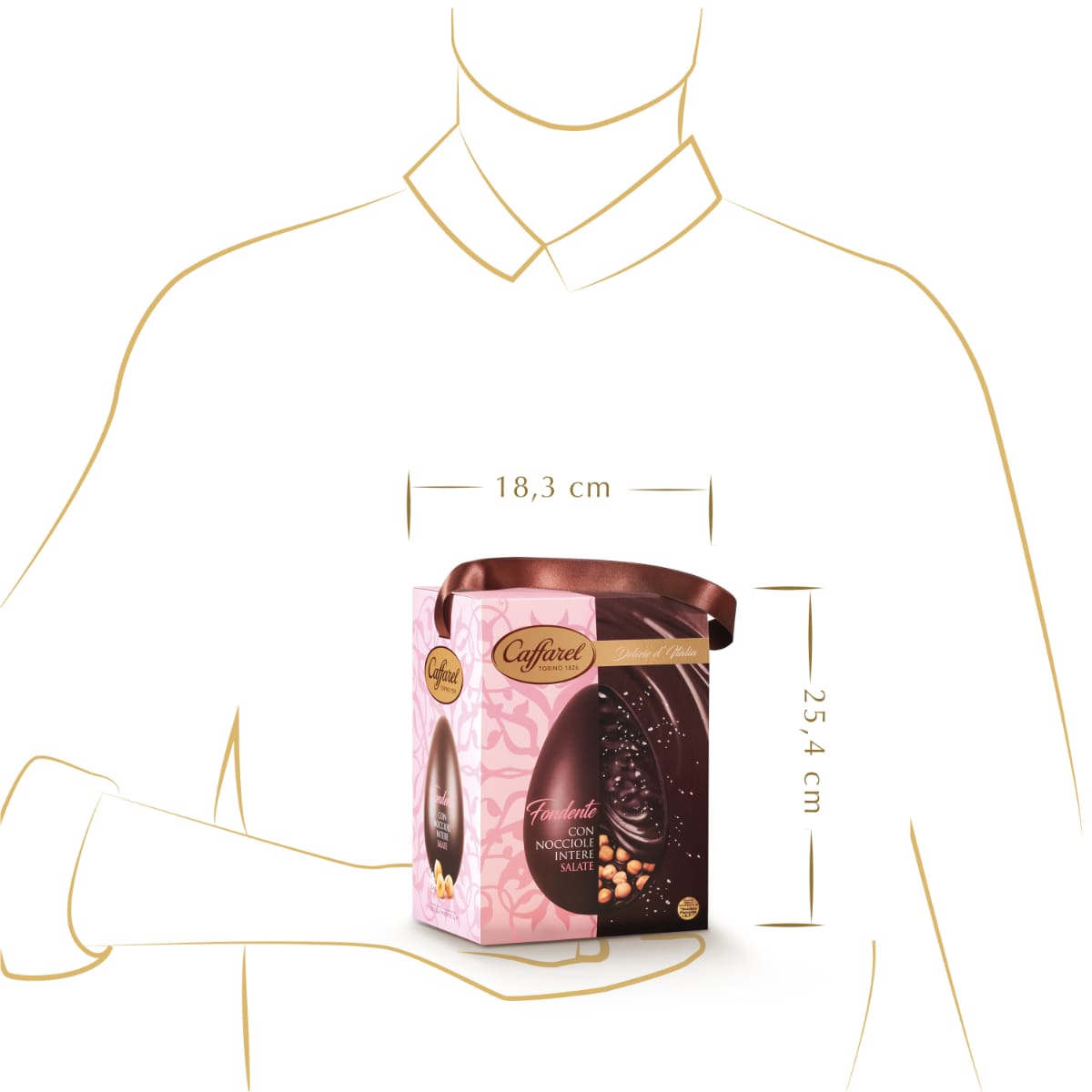 caffarel caffarel uovo delizie ditalia ass cioccolato al latte o fondente o bianco con nocciole 530 gr 1 pz ean 8013108633041