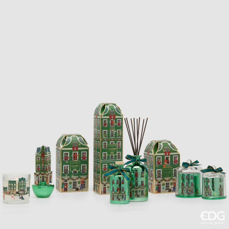 edg enzo de gasperi edg enzo de gasperi candela di natale rue de rivoli h 13 cm black forest vert ean 8059824556707