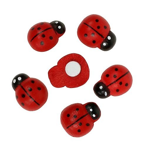 Decora pacchi regalo e bomboniere con Ghisi Roberto Coccinella Rossa Adesiva 18mm, 80 pz. Adesivo integrato, fissaggio immediato.