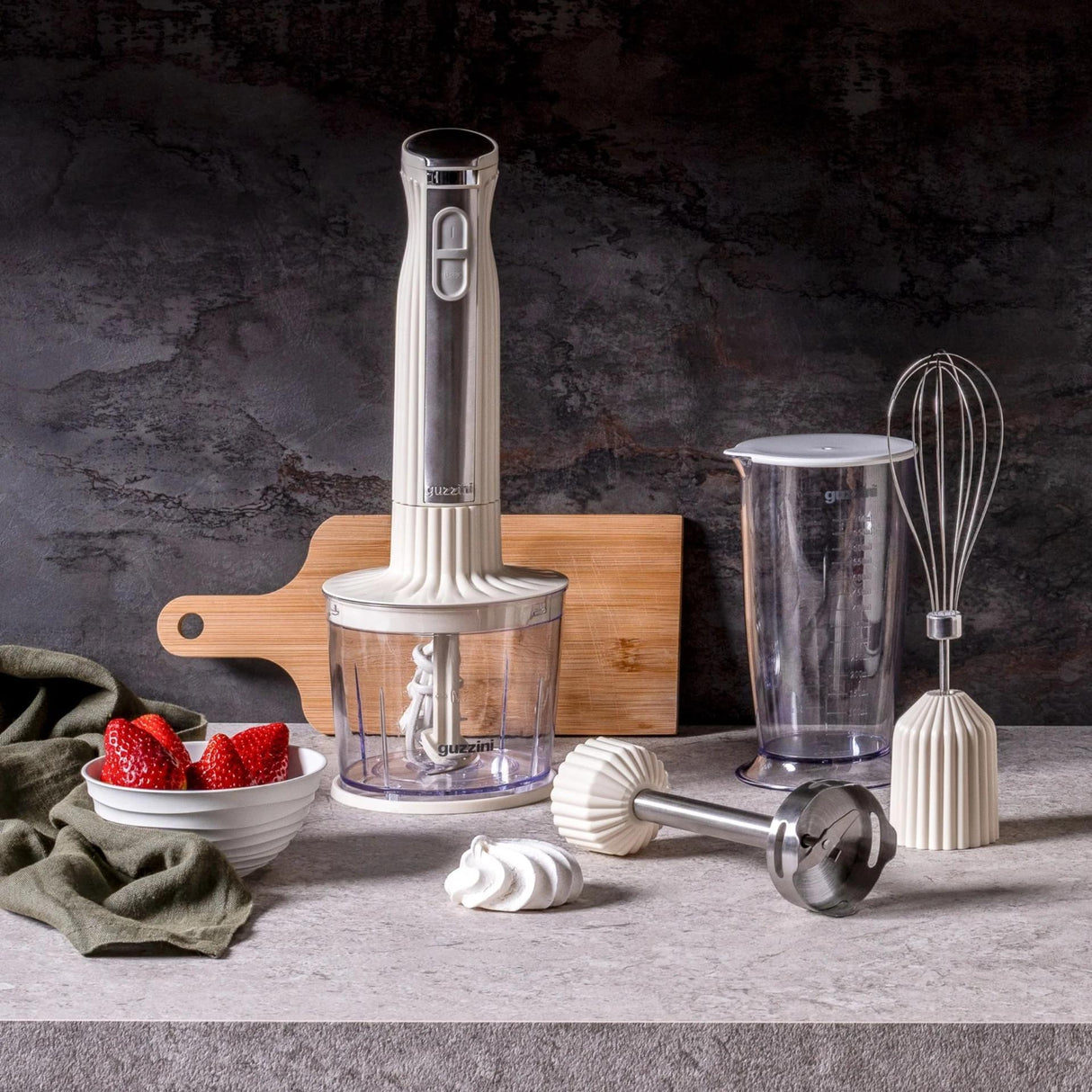 guzzini guzzini frullatore a immersione con accessori sous chef crema mixer a immersione design moderno per cucina ean 8008392423195