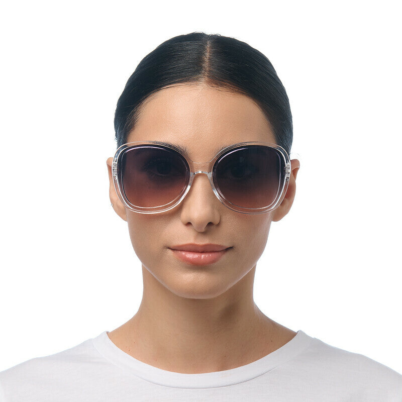 okkia okkia occhiale da sole premontato butterfly mod anna soft touch clear white lenti black ean 8056211375378
