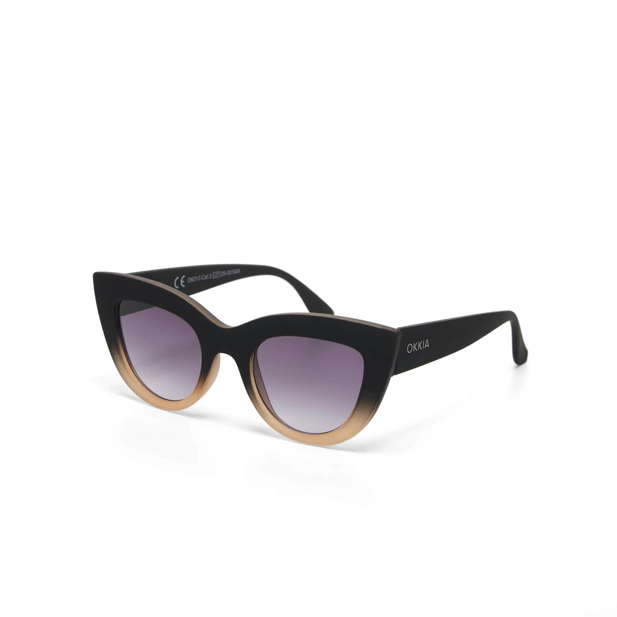 okkia okkia occhiale da sole premontato gatto big frame mod claudia black pink ean 8056211371431