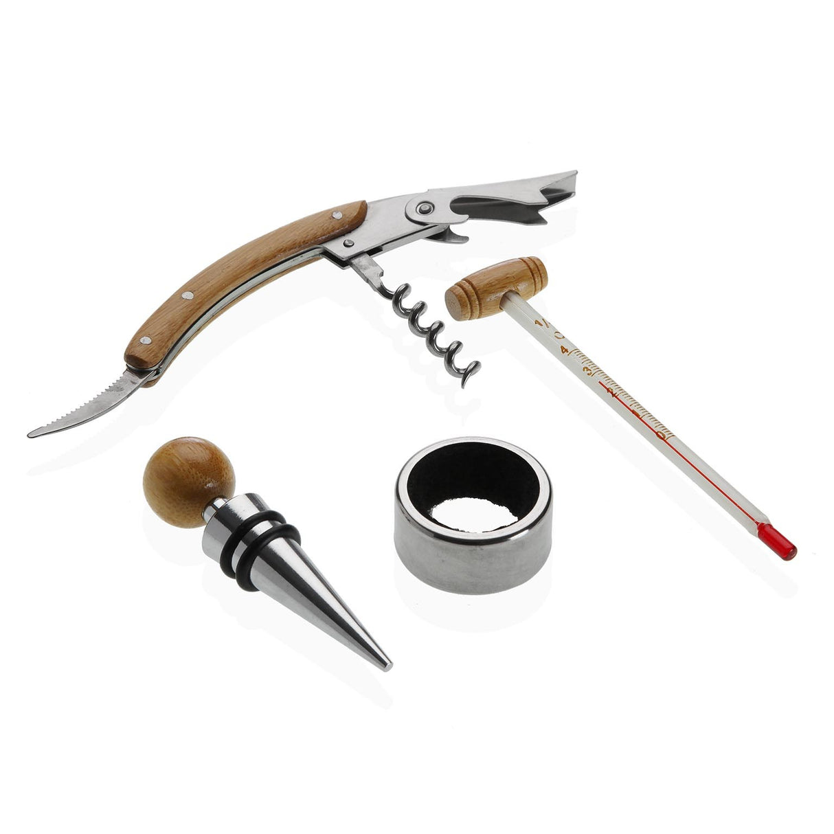 versa versa set vino 4 accessori con scacchi acciaio plastica ean 8420327566737