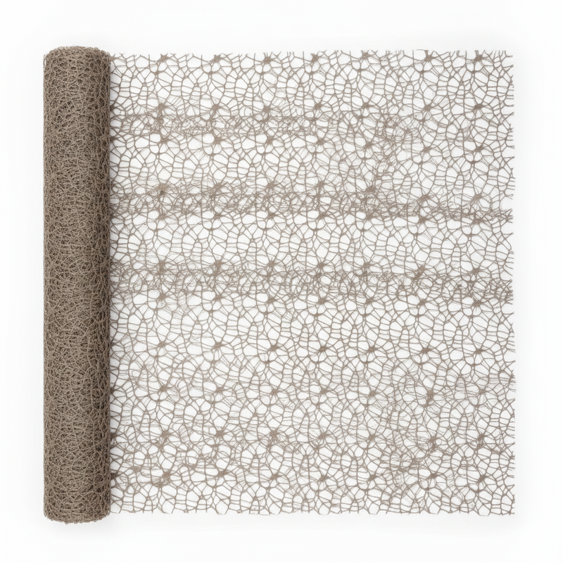 Rete polycotton per composizioni floreali, bomboniere e decorazioni. ARPIMEX H 48 cm × 5 mt, colore tortora ean 8018318199639