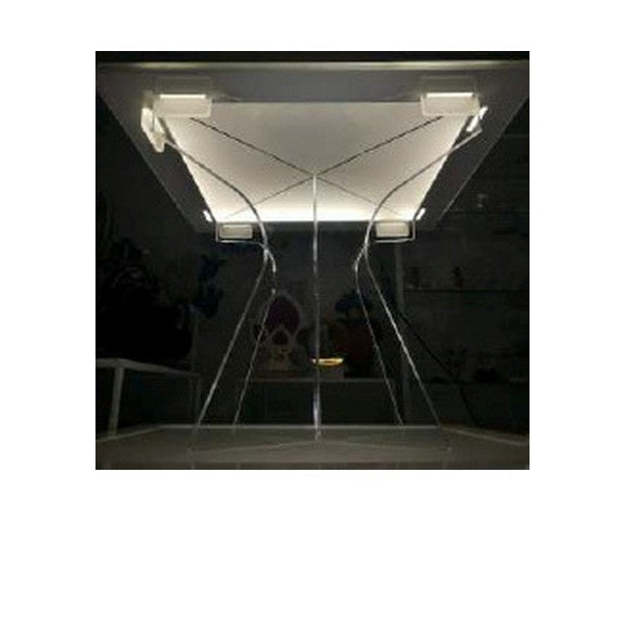 bigiemme bigiemme alzata plexiglass trasparente per top led 48x48 cm h 20 cm