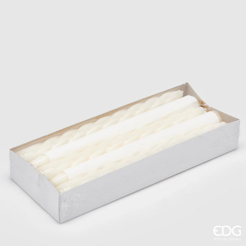 edg enzo de gasperi edg enzo de gasperi candela stelo twist h 23 cm d 22 mm cf 10 pz avorio ean 8059824153425