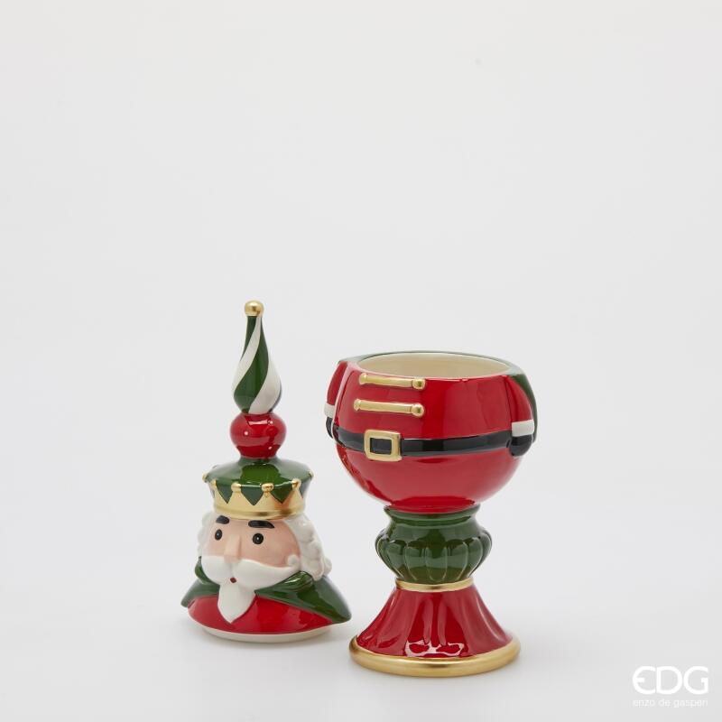 edg enzo de gasperi edg enzo de gasperi contenitore soldatino natale h 46 cm d 16 cm green red ean 8059824539519