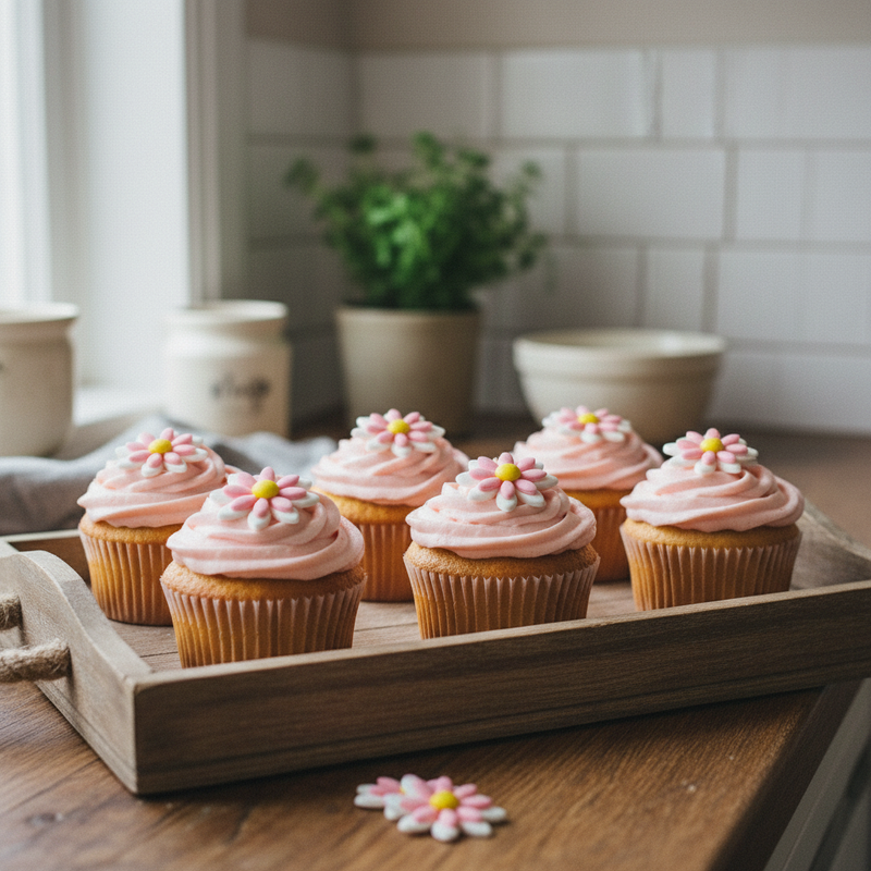Decora torte e cupcake con Karma Margherite Bicolor Rosa in zucchero, conf. 6 pz. Edibili, pronte all'uso