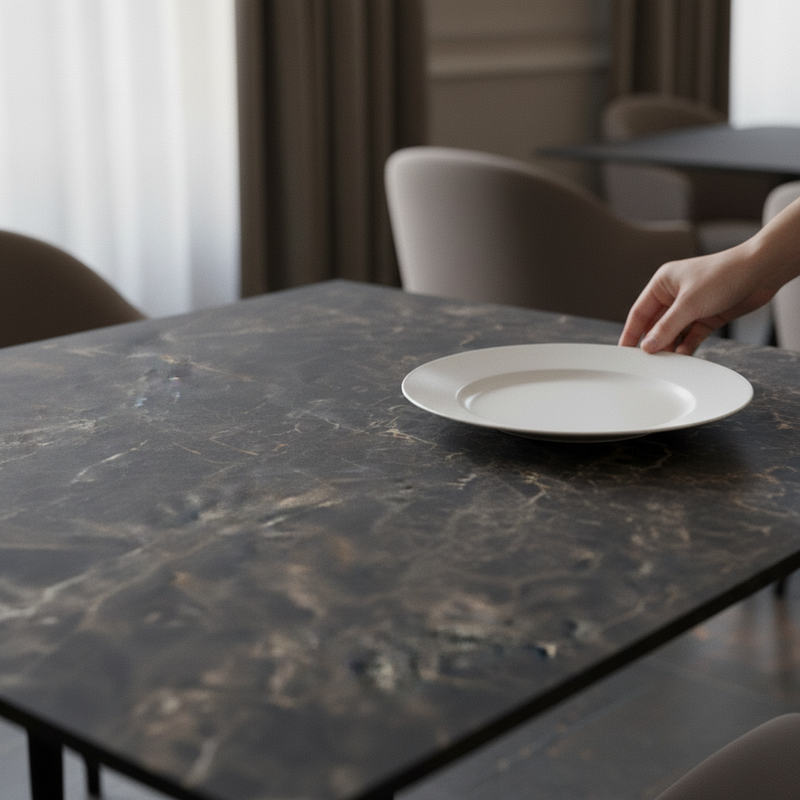 Piano HPL Oriental Plamky 80x80 – Dettaglio Texture Pietra Orientale